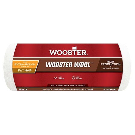WOOSTER 9" Paint Roller Cover, 1-1/2" Nap Nap, Shearling RR637